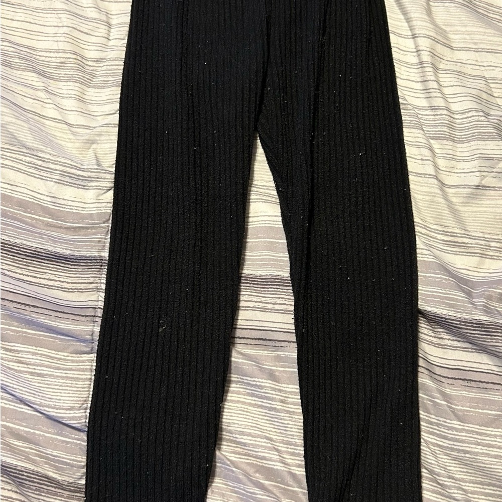 Kids SHEIN Black Elastic Waist Pants